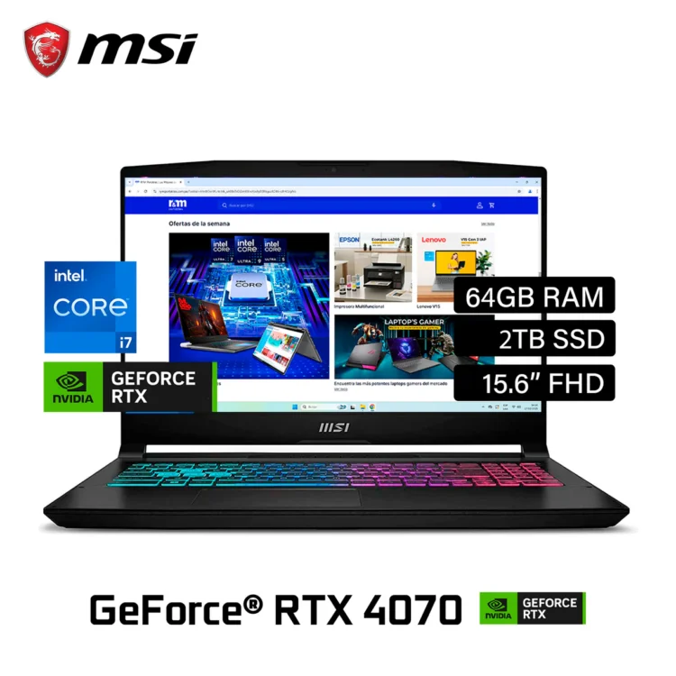 LAPTOP GAMER MSI KATANA B13VGK-484US CORE I7-13620H