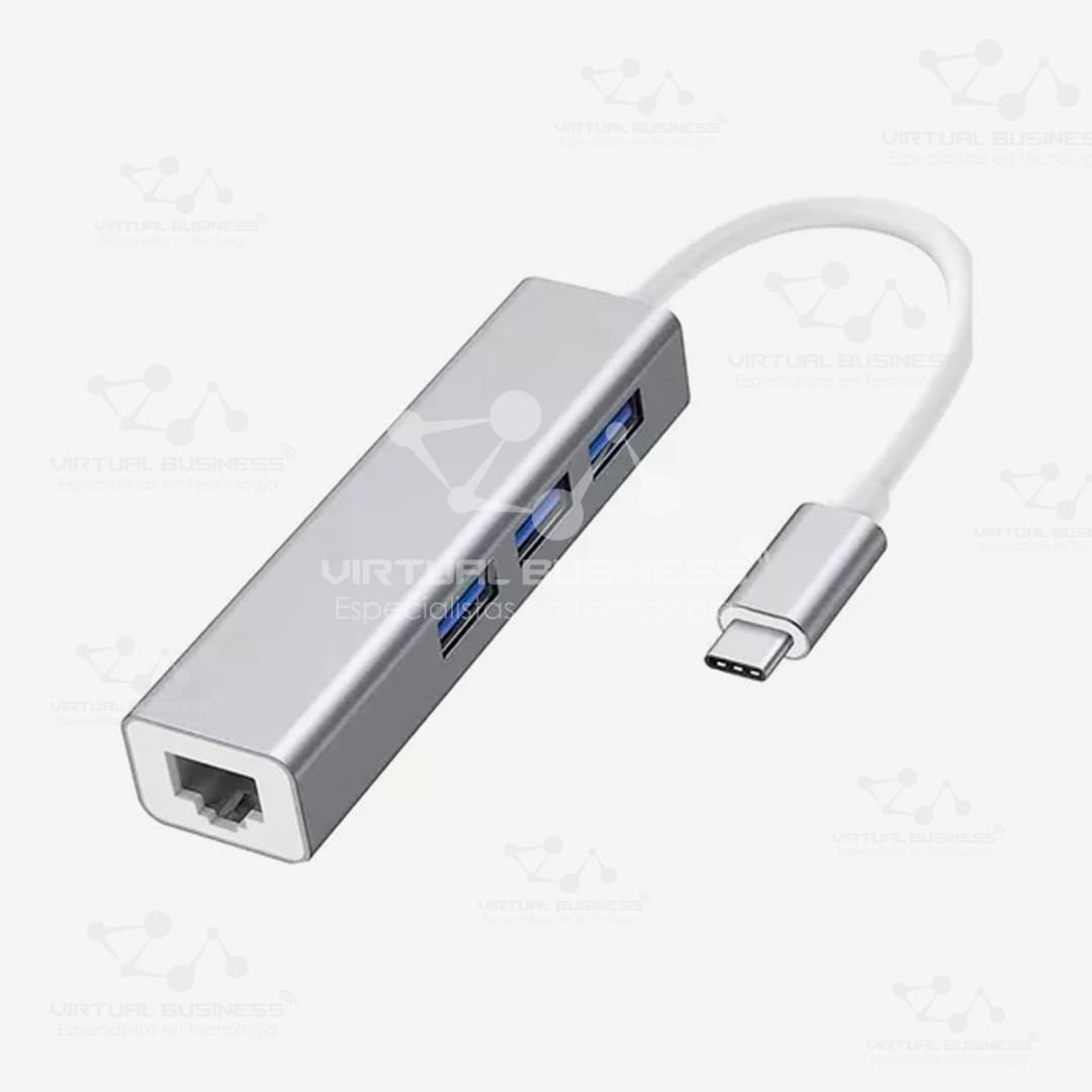 ADAPTADOR 4 PUERTOS TIPO C HUB WITH ETHERNET - Imagen 2
