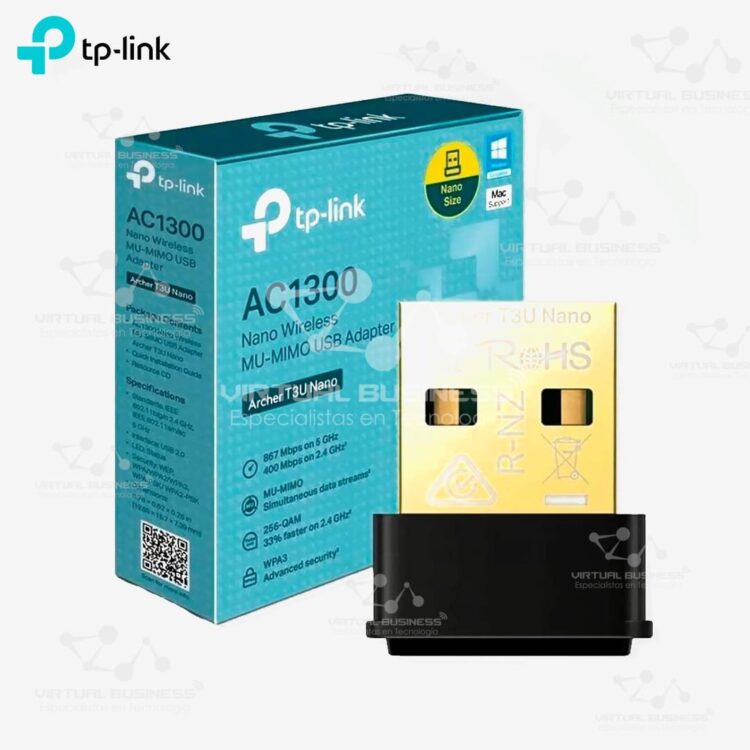 ADAPTADOR INALAMBRICO NANO USB TP-LINK ARCHER T3U