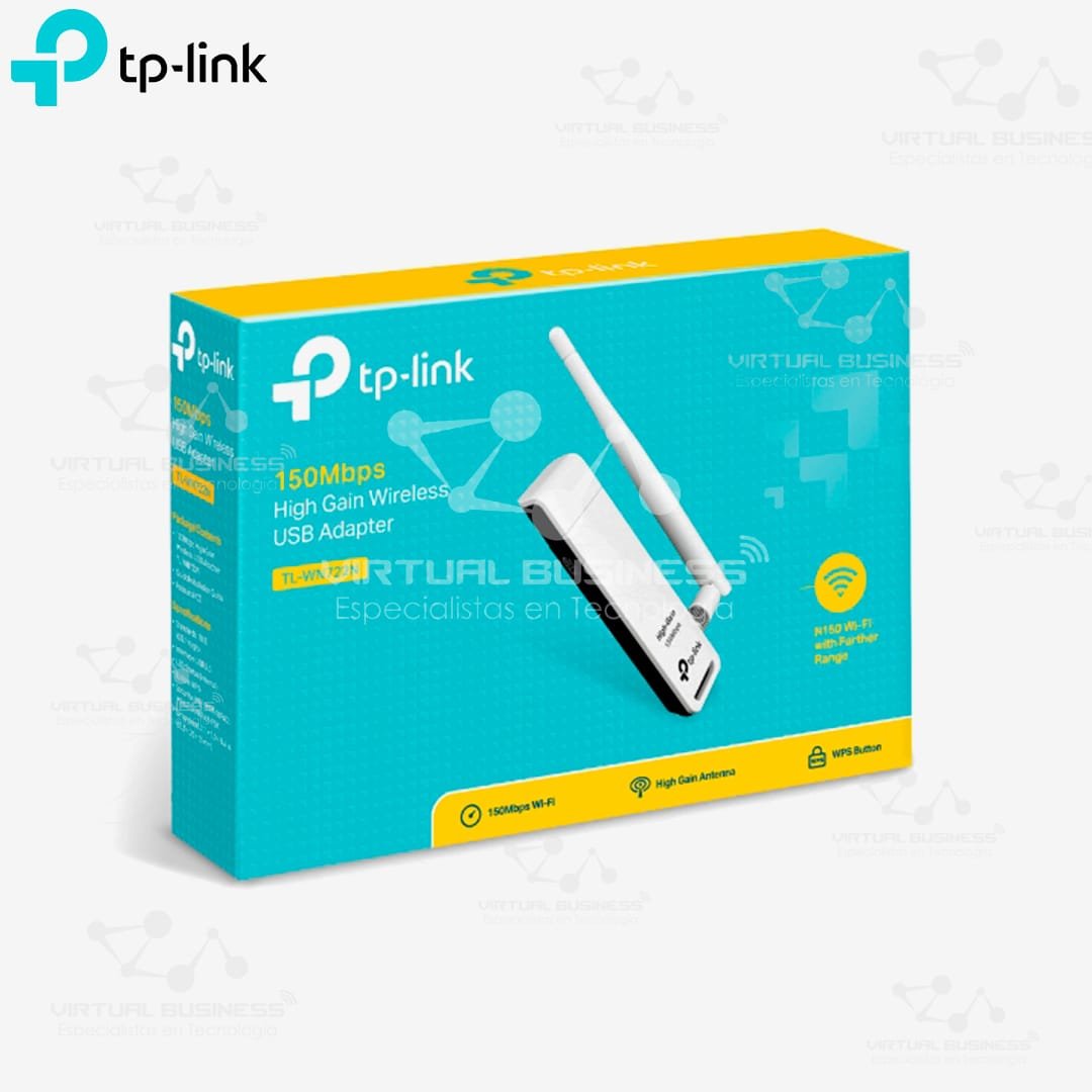 ADAPTADOR USB INALÁMBRICO TP LINK TL-WN722N 150MBPS - Imagen 2