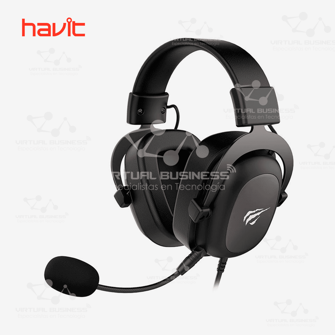 AUDÍFONOS GAMER HAVIT H2002D METAL NEGRO - Imagen 2