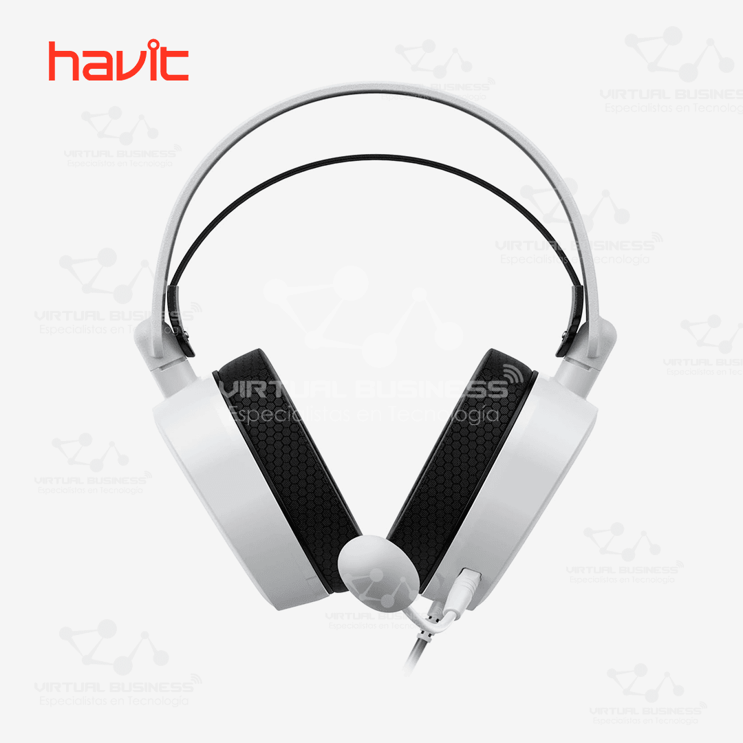 AUDÍFONOS GAMER HAVIT H2038U BLANCO RGB USB 7.1 - Imagen 2