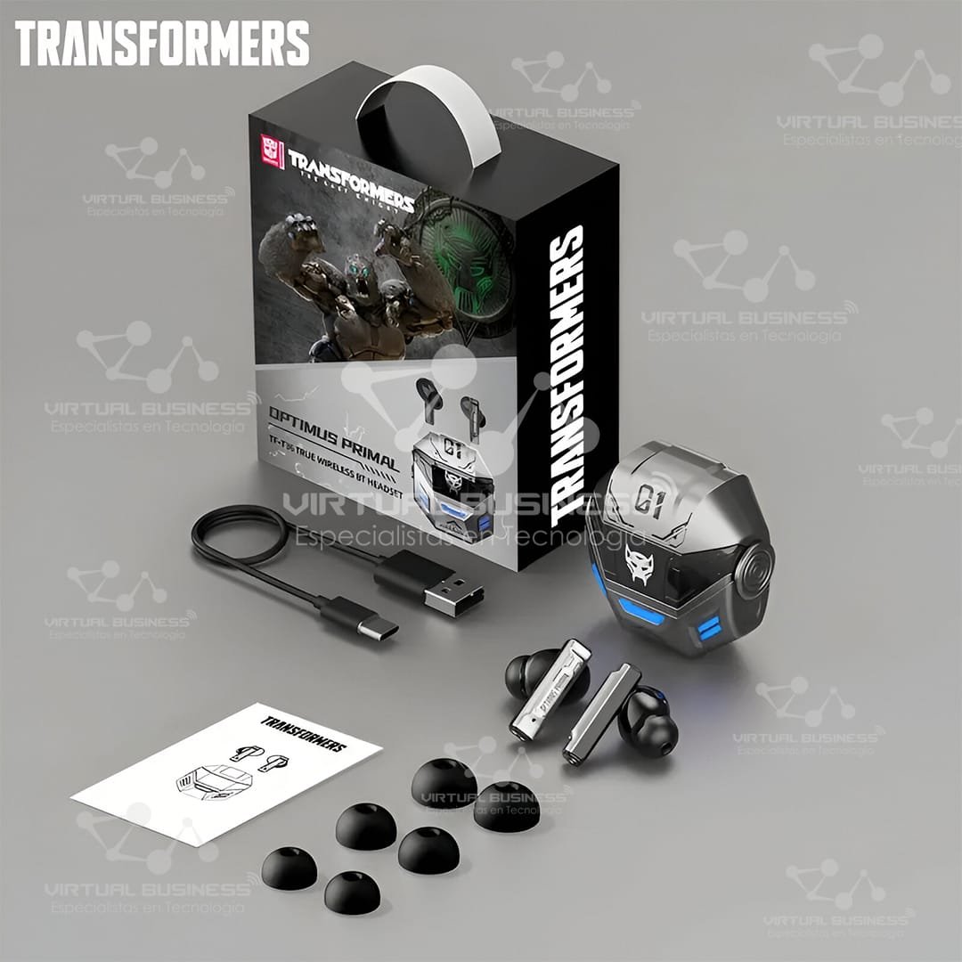 AUDÍFONOS TRANSFORMERS OPTIMUS PRIMAL TF-T36 PLOMO - Imagen 2