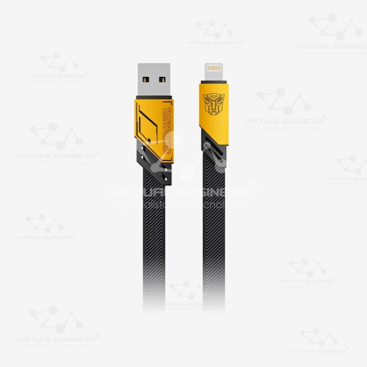 CABLE DE CARGA RAPIDA TRANSFORMER TF-A10 USB A LIGHTNING AMARILLO