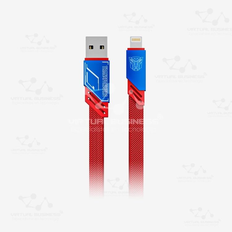 CABLE DE CARGA RAPIDA TRANSFORMER TF-A10 USB A LIGHTNING AZUL