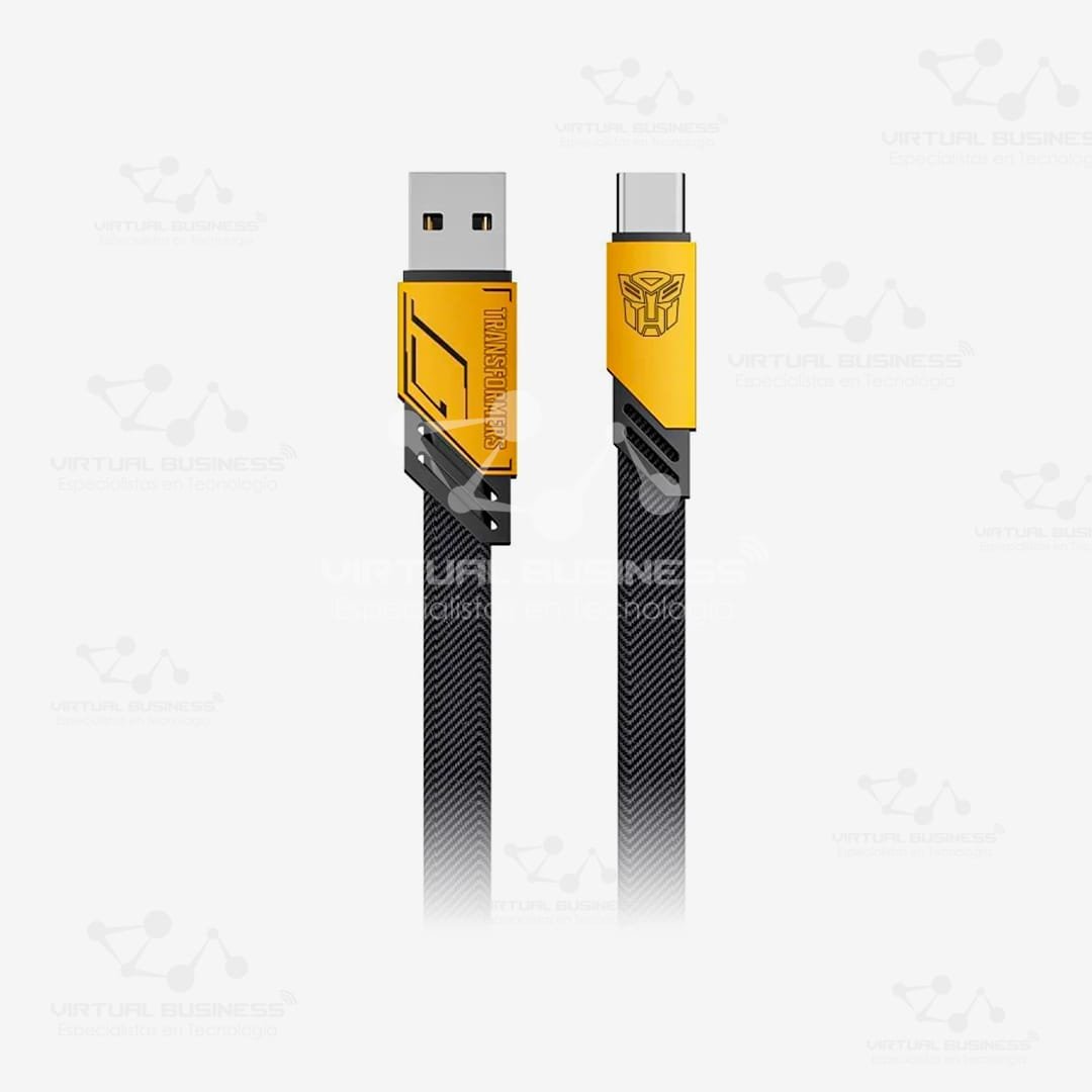 CABLE DE CARGA TRANSFORMER TF-A08 USB A USB C AMARILLO