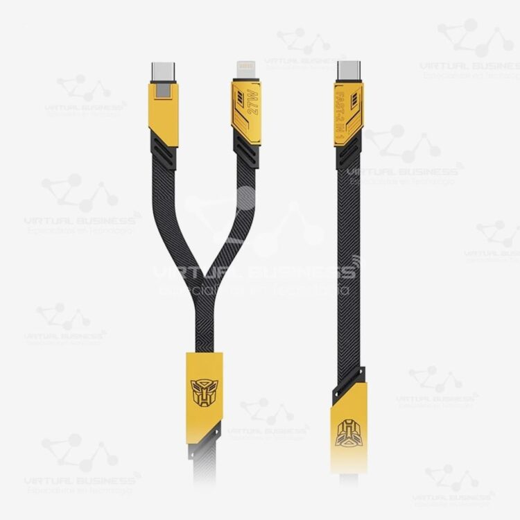 CABLE DE CARGA TRANSFORMER TF-A09 USB C AND LIGHTNING A USB C AMARILLO