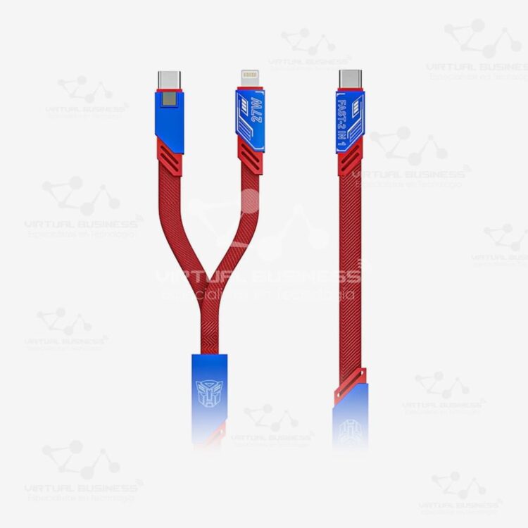 CABLE DE CARGA TRANSFORMER TF-A09 USB C AND LIGHTNING A USB C AZUL