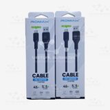 CABLE DE DATOS ROMAX TCD0471 1 METRO USB A USB-C 45W 5.5A