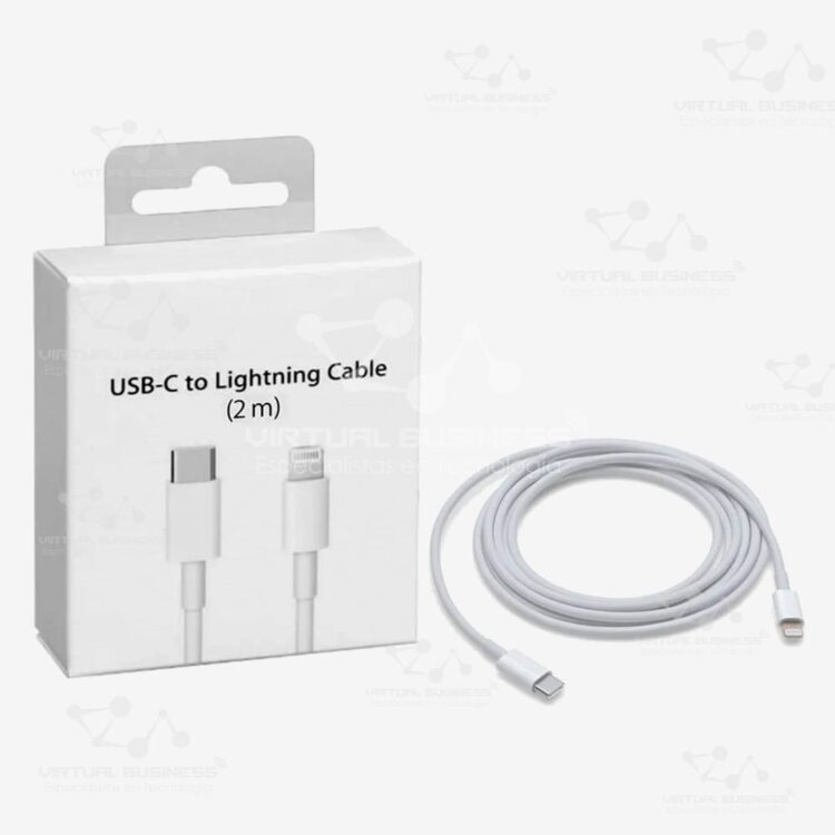 CABLE USB-C A LIGHTNING 2M CARGA Y TRANSFERENCIA RÁPIDA
