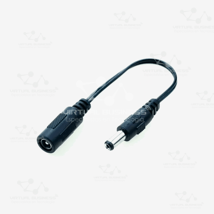 CABLE DE EXTENSIÓN PARA CÁMARA DE SEGURIDAD JACK A PLUG (2.5*5.5) 15CM
