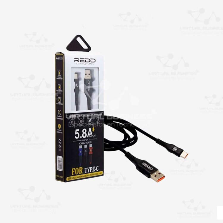CABLE REDD USB A TIPO C DE CARGA Y TRANSFERENCIA