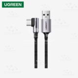 CABLE UGREEN ÁNGULO RECTO USB-A A USB-C 2M GRIS US284