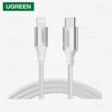CABLE UGREEN USB-C A LIGHTNING 1M PLATEADO US304