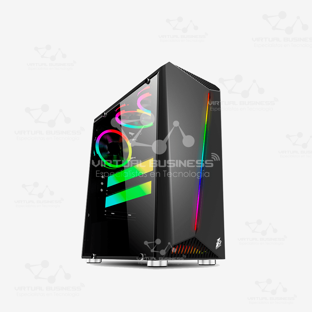 CASE GAMER 1ST PLAYER RAINBOW R3 BLACK