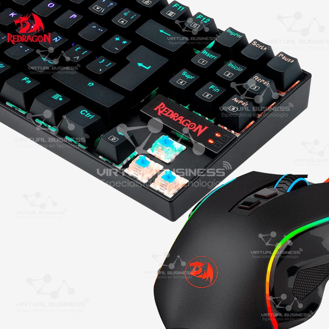 COMBO REDRAGON K552RGB-BA-SP TECLADO KUMARA + MOUSE GRIFFIN - Imagen 2