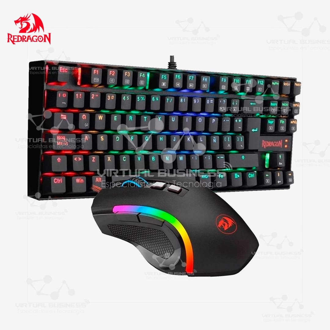 COMBO REDRAGON K552RGB-BA-SP TECLADO KUMARA + MOUSE GRIFFIN - Imagen 3
