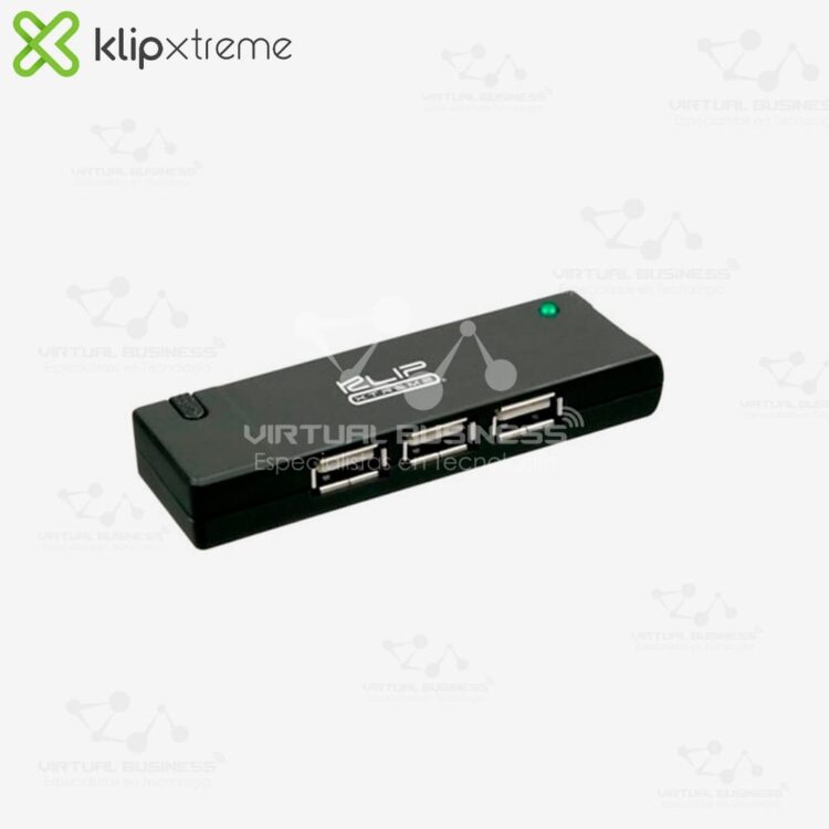 ADAPTADOR HUB USB KLIP XTREME BLACK 4 PUERTOS KUH-410