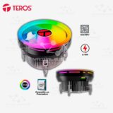 COOLER PROCESADOR TEROS FAN RAINBOW TE-8161N