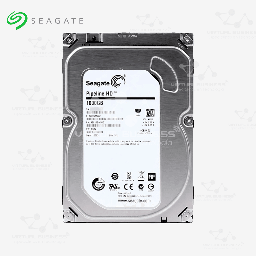 DISCO DURO SEAGATE PIPELINE 1TB SATA 6.0 Gb/s 3.5"