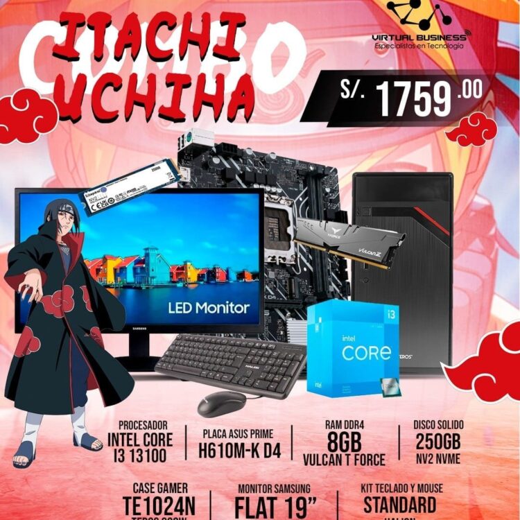COMBO GAMER ITACHI UCHIHA INTEL CORE I3