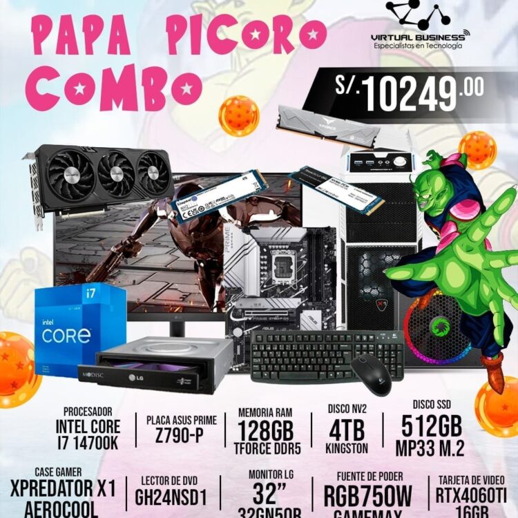 COMBO GAMER PAPÁ PICORO INTEL CORE I7 14700K