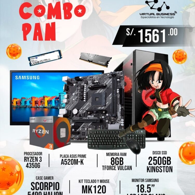 COMBO GAMER PAN RYZEN 3 4350G
