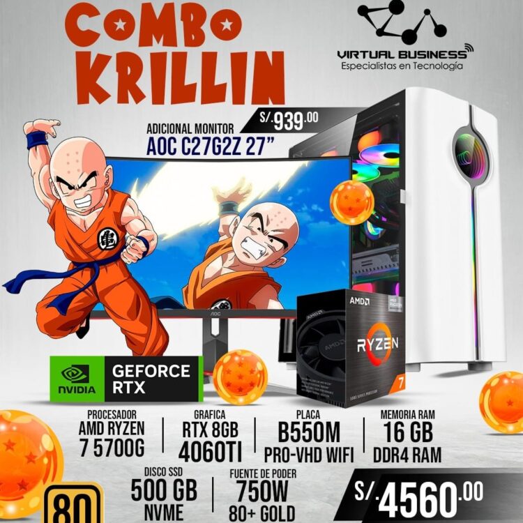 COMBO GAMER KRILLIN RYZEN 7 5700G