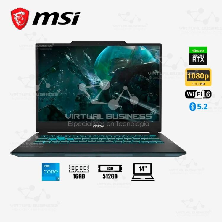 LAPTOP GAMER MSI CYBORG 14 A13VF INTEL CORE I7-13620H