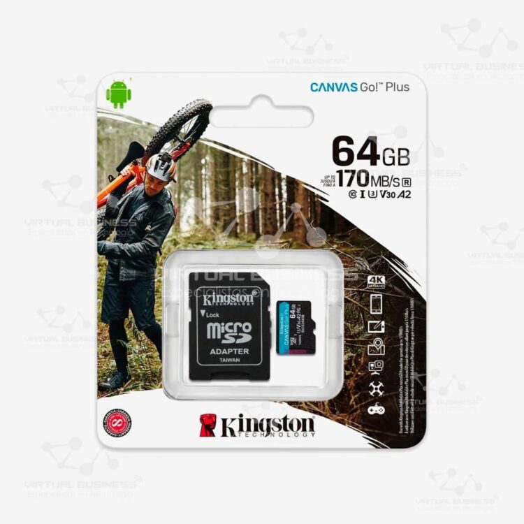 MEMORIA MICRO SD KINGSTON CANVAS GO! PLUS 64GB