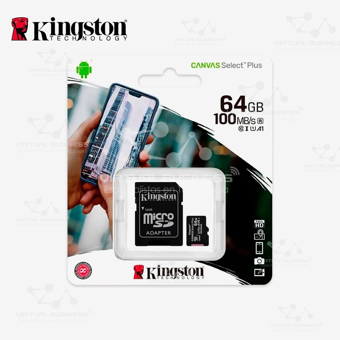 MEMORIA MICRO SD KINGSTON CANVAS SELECT PLUS 64GB