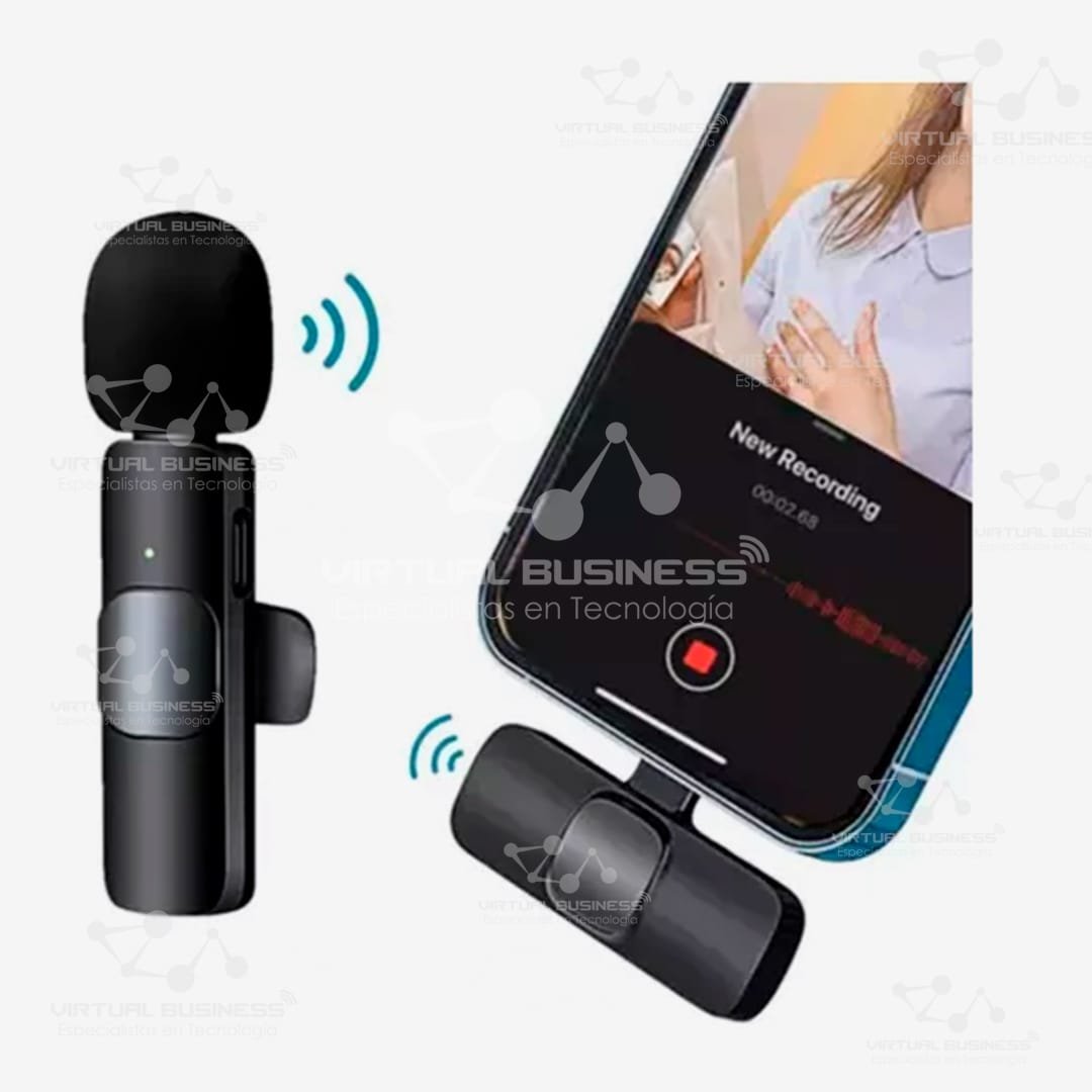 MICROFONO INALAMBRICO ROMAX 20M PUERTO TIPO IPHONE - Imagen 2