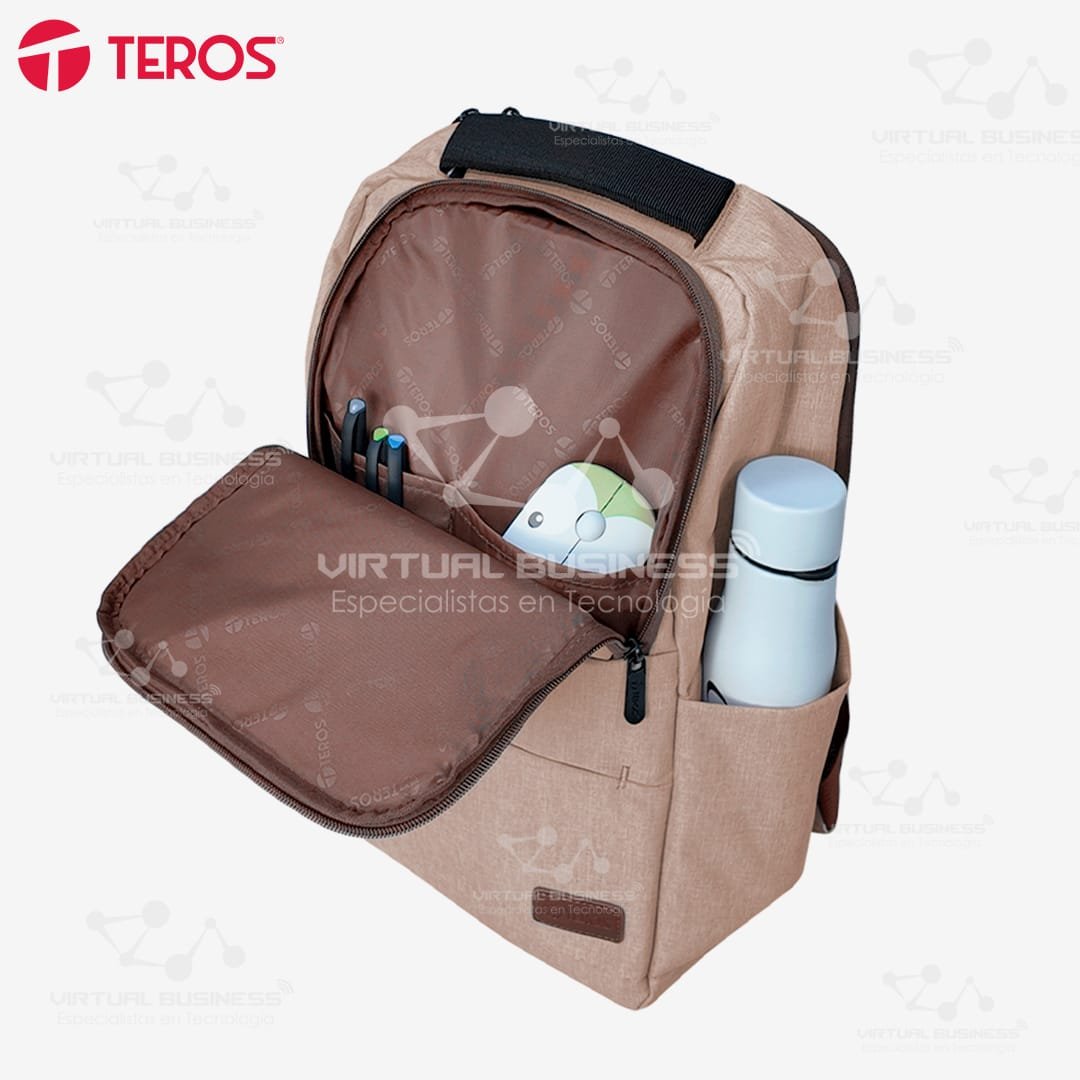 MOCHILA TEROS TE-ACS9012BG POLIÉSTER SOPORTA NOTEBOOKS DE 15.6" - Imagen 2