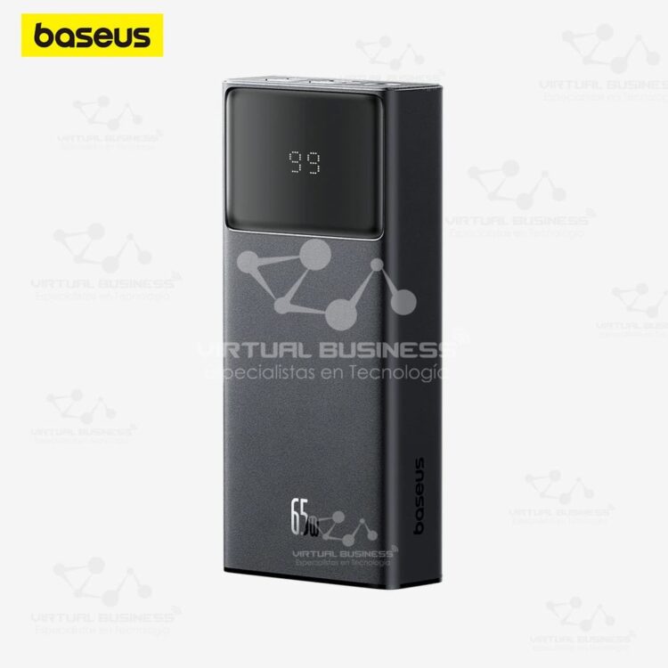 POWER BANK BASEUS PANTALLA DIGITAL 30000MAH 65W NEGRO