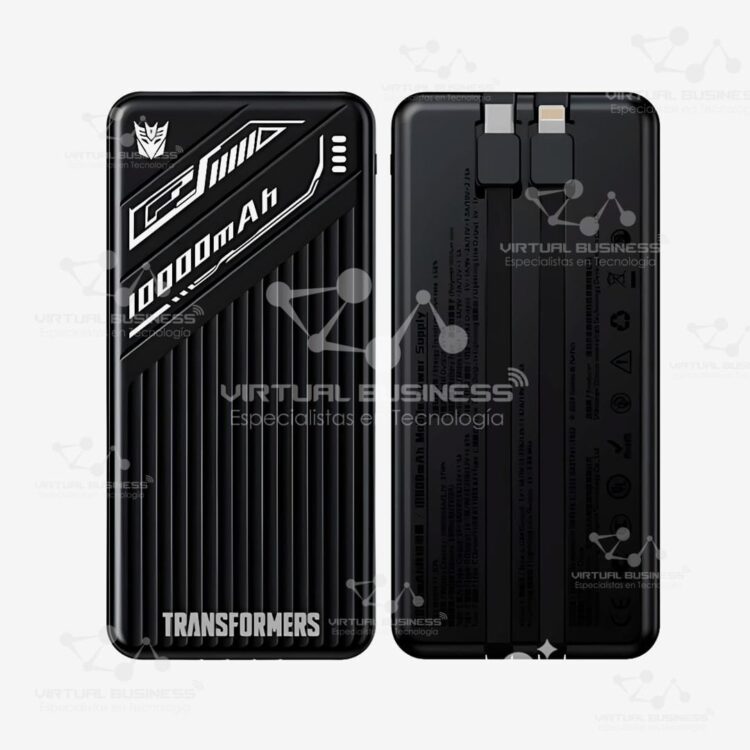 POWER BANK TRANSFORMERS MEGATRON TF-D28 NEGRO 10000mAh