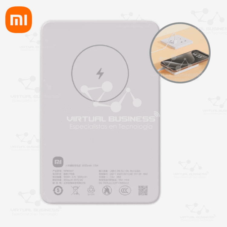 POWER BANK XIAOMI 5000mAh 7.5W MAGNETICO