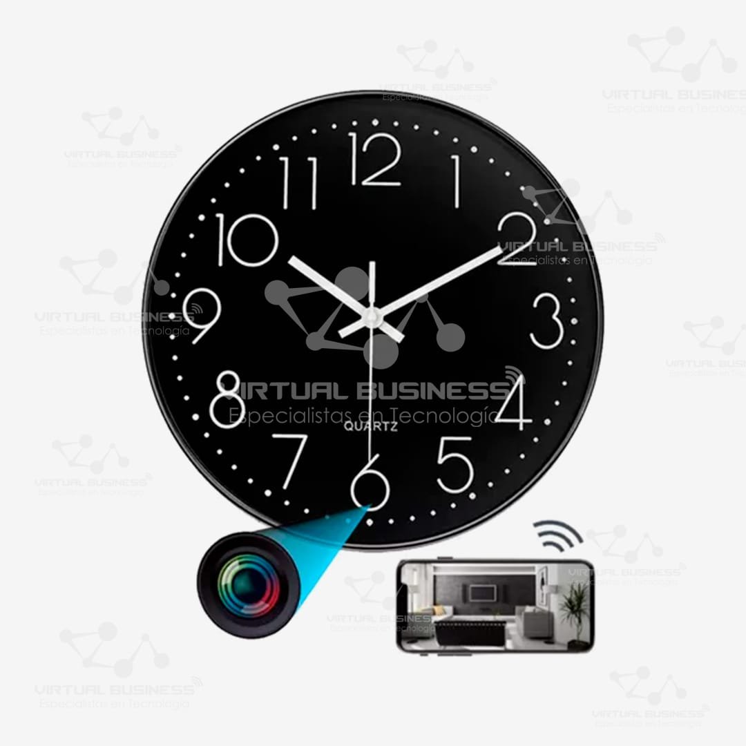 RELOJ DE PARED CON CAMÁRA ESPÍA WIFI