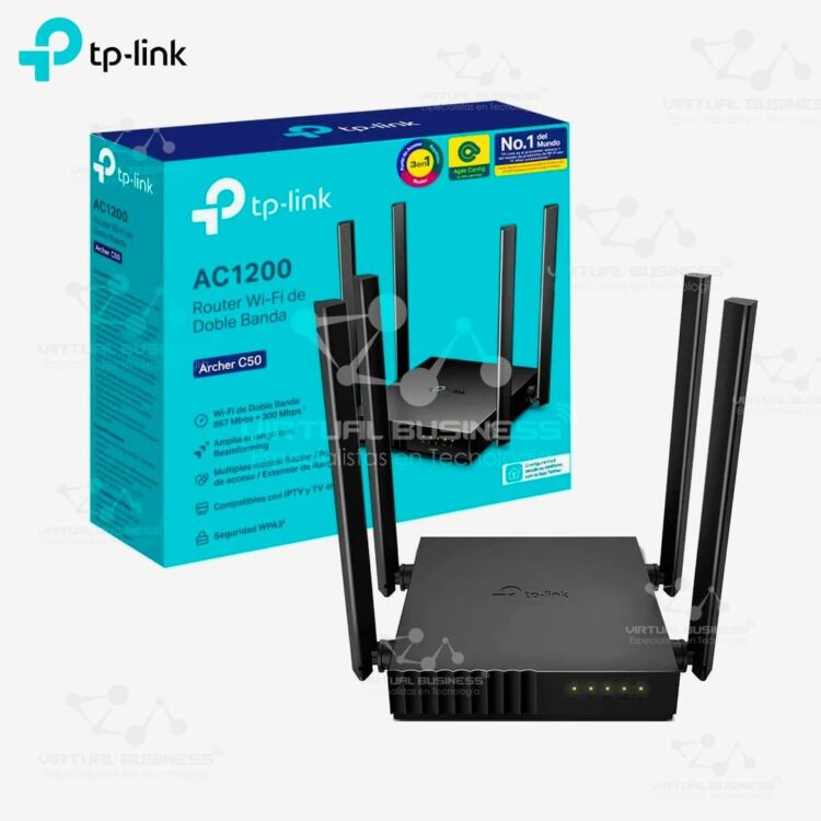 ROUTER WI-FI TP-LINK ARCHER C50 AC1200 DOBLE BANDA