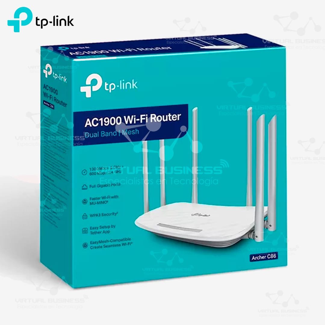 ROUTER WI-FI TP-LINK ARCHER C86 AC1900 DOBLE BANDA MESH