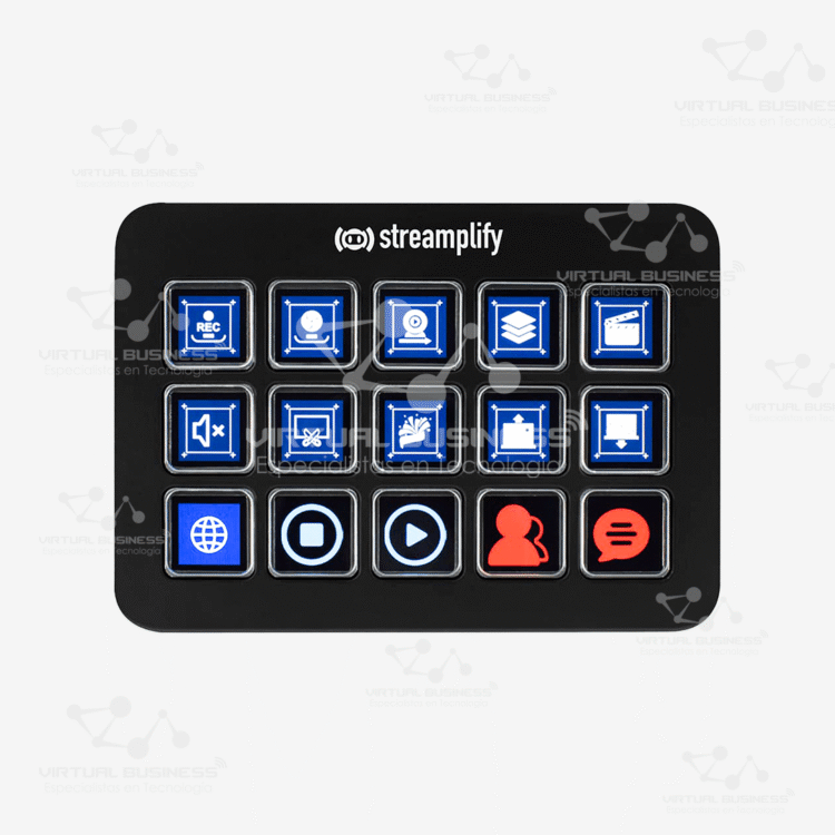 STREAM DECK STREAMPLIFY LCD 15 KEYS W/HUB BLACK