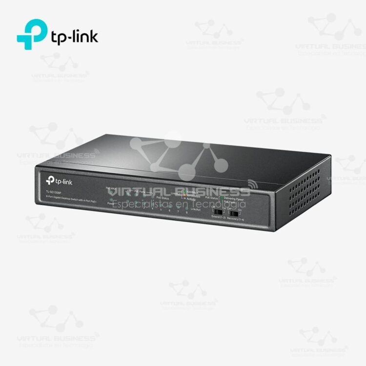 SWITCH DE 8 PUERTOS TP LINK TL-SG1008P 10/100/1000 MBPS DE ESCRITORIO