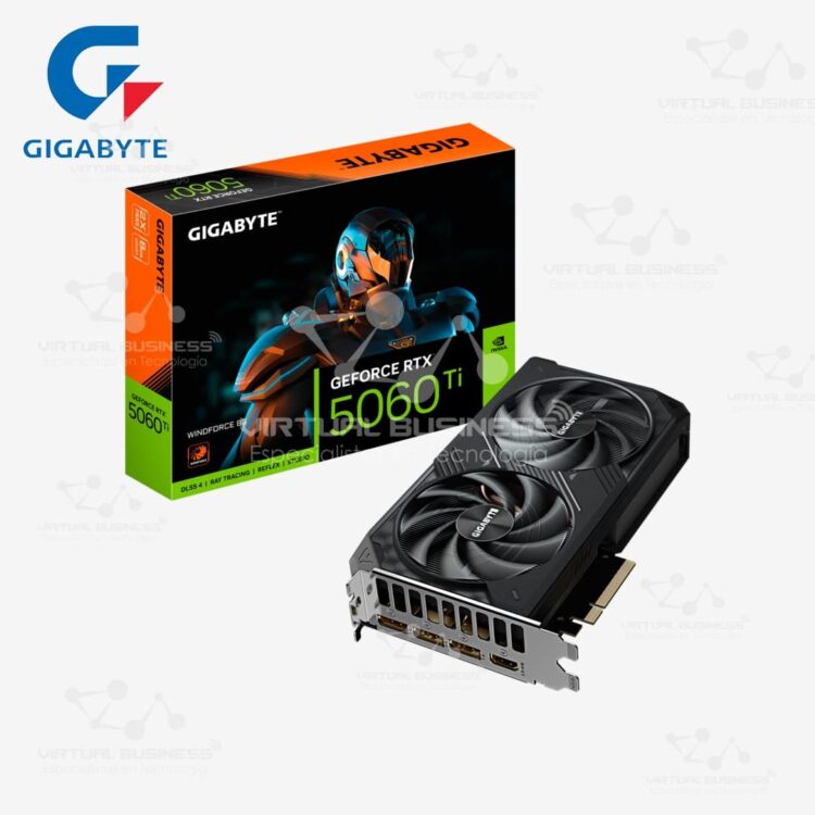 TARJETA DE VIDEO GIGABYTE GEFORCE RTX 5060Ti WINDFORCE 8G