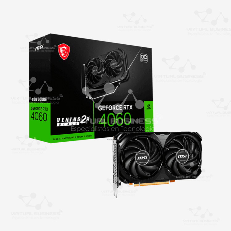 TARJETA DE VIDEO MSI GEFORCE RTX 4060 VENTUS 2X 8GB OC GDDR6