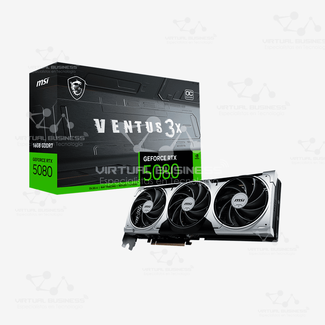 TARJETA DE VIDEO MSI GEFORCE RTX 5080 VENTUS 3X 16GB GDDR7