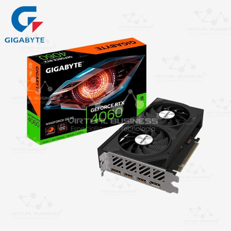 TARJETA GRÁFICA GIGABYTE GEFORCE RTX 4060 WINDFORCE OC 8G