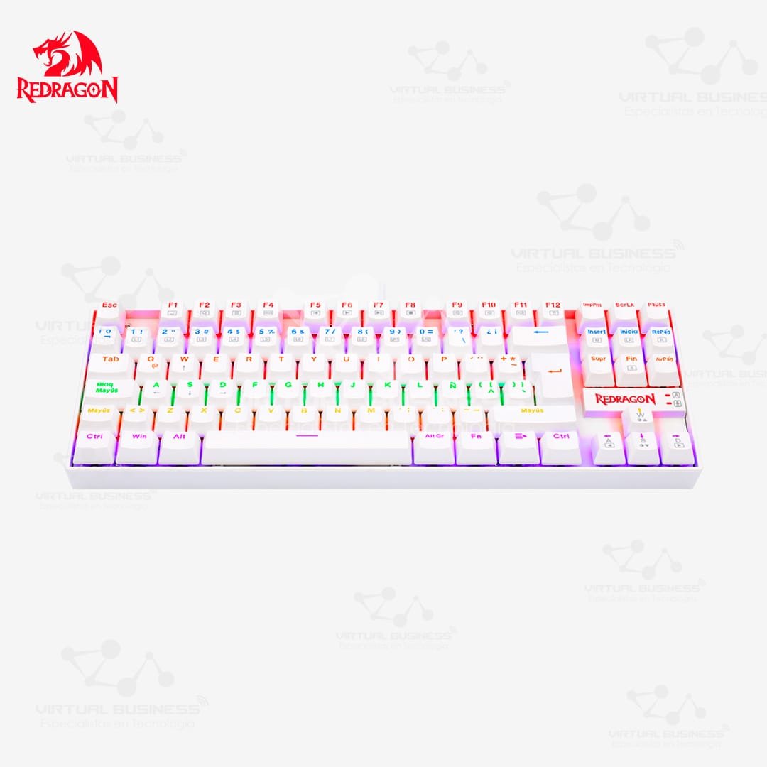 TECLADO MECÁNICO REDRAGON K552W-RGB KUMARA WHITE