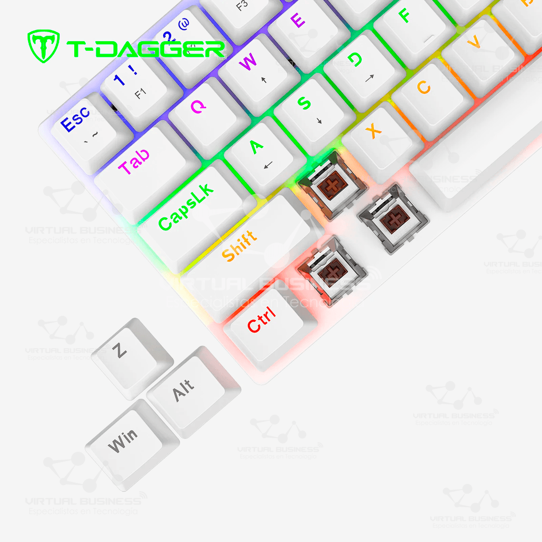 TECLADO MECÁNICO T-DAGGER ARENA TGK321W-BR - Imagen 2