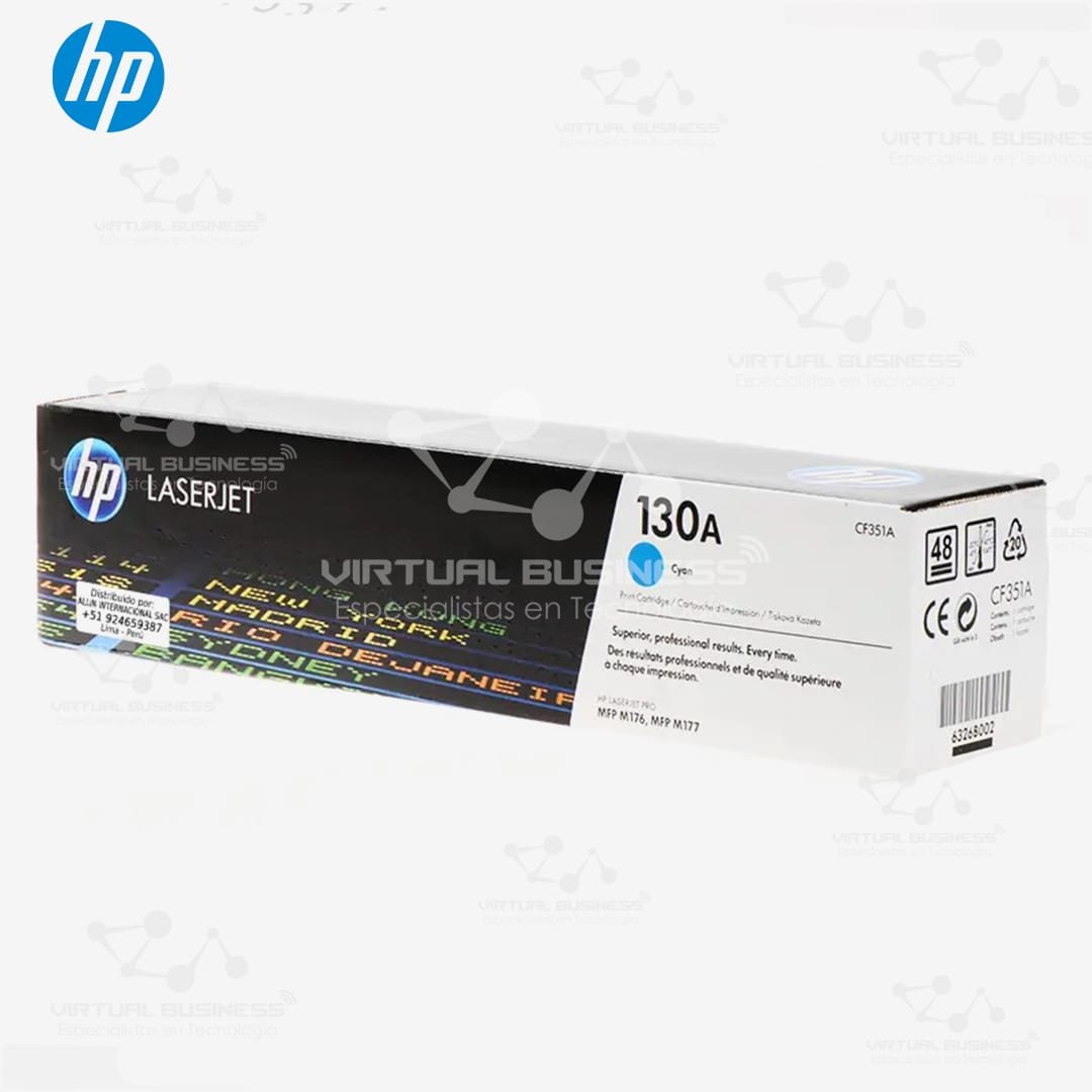 TÓNER HP 130A CIAN LASER JET CF351A - Imagen 2