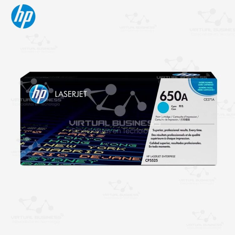 TÓNER HP 650A CIAN LASER JET CE271A