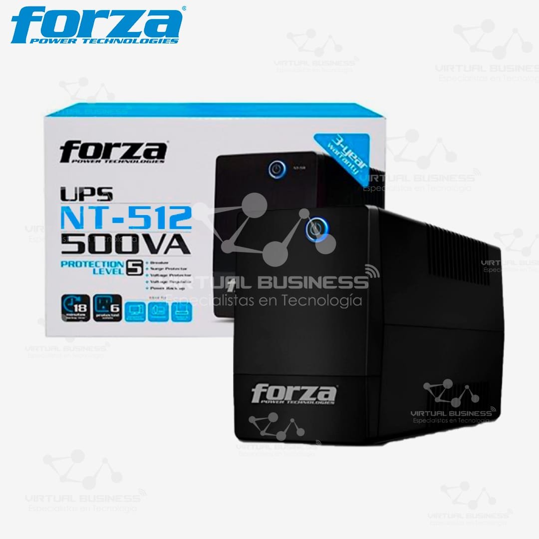 UPS FORZA 500VA NT-512U 250W 220V 6TOMAS - Imagen 3